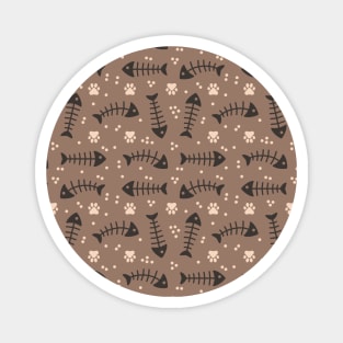 Fish Bone Neutral Pattern Magnet